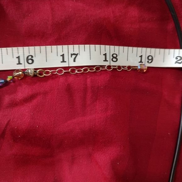 Lori Frantz-Koenig Bundle Hand Beaded Austrian Crystals Brass Necklace E… - Picture 11 of 16